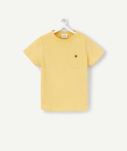 T-shirt bébé garçon moutarde en coton bio avec poche - 18 M