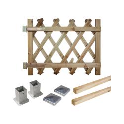 Cémonjardin - Kit portillon en bois Prunus H 80 cm à fixer