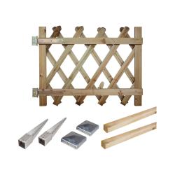 Cémonjardin - Kit portillon en bois Prunus H 100 cm à enfoncer