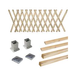 Cémonjardin - Kit clôture en bois Prunus H 80 à fixer