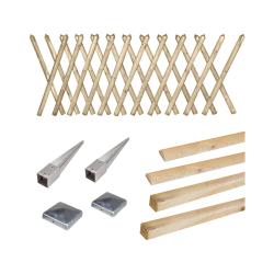 Cémonjardin - Kit Clôture en bois Prunus H 100 à enfoncer
