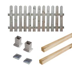 Cémonjardin - Kit barrière en bois Coquelicot H 80 cm à fixer