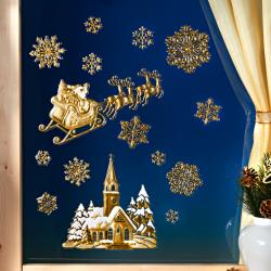 Décoration de fenêtre Église, coloris or