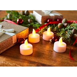 Lot de 4 bougies chauffe-plats à piles
