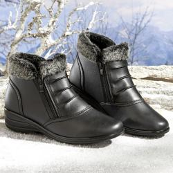 Bottines fourrées noires