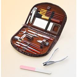 Set de manucure, imitation croco