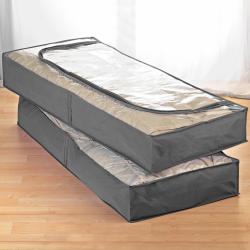Lot de 2 rangements dessous de lit, gris