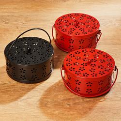 Diffuseur en métal pour spirales anti-insectes, noir