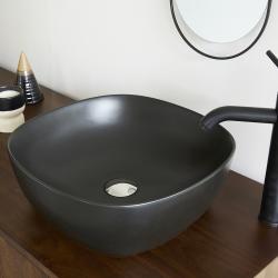 CODE BFRIDAY10, -10% sur Vasque bol noire, Céramique, Noir, H15 cm L41 l41 cm BERAH GETAH