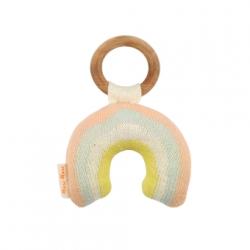 Hochet bébé arc-en-ciel tricoté - Multicolore Meri Meri