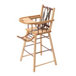 Chaise Haute André - Vieux rose Combelle