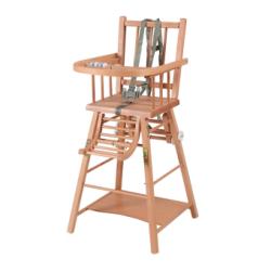 Chaise Haute transformable Marcel - Hêtre vernis Combelle