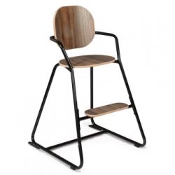 Chaise haute évolutive Tibu Black Edition - Noyer/Noir Charlie Crane