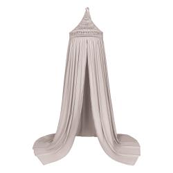 Ciel de lit Tara Crochet et coton bio - Rose poudré - Numéro 74