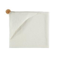 Plaid Cape en tricot So Natural - Milk - Nobodinoz