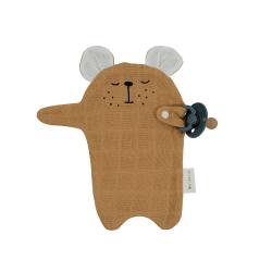 Doudou Attache-tétine Ours - Fabelab