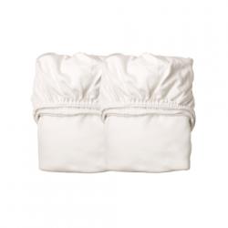 Lot de 2 draps housses junior pour lit évolutif Leander - Blanc Leander