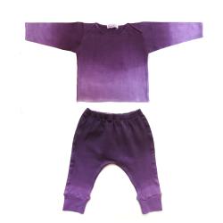T-shirt et sarouel tie and dye - Violet - Moon et Miel