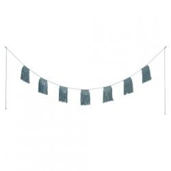 Guirlande en macramé - Bleu gris Numéro 74
