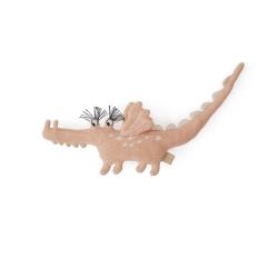 Hochet Bébé Crocodile Yoshi - Corail - OYOY