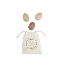 Set de 3 Hochets Oeufs - Naturel - Konges Slojd