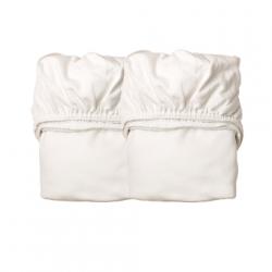 Lot de 2 draps housses pour berceau Leander - Blanc Leander