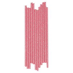 25 pailles Chevrons - Rouge - My Little Day