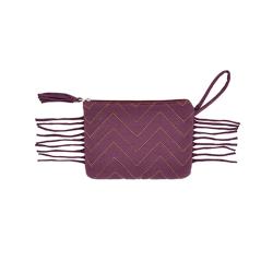 Pochette zippée Zig Zag - Prune - Jack n'a qu'un Oeil