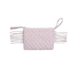 Pochette zippée Zig Zag - Rose poudré - Jack n'a qu'un Oeil