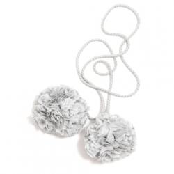 Pompons voile de coton M - Gris/Argent Mouche Paris