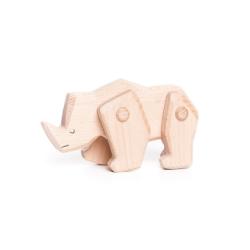 Rhinocéros en bois articulé Bajo