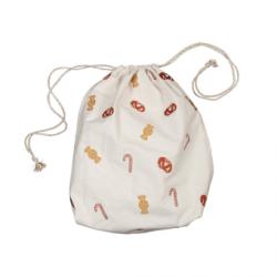 Sac Cadeaux Noël brodé Candy Fabelab