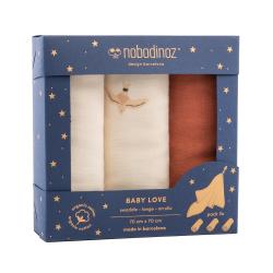 Pack 3 langes Baby Love - Toffee - Nobodinoz