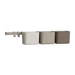 Set de 3 Organiseurs et 1 grand rail - Cappuccino - Leander