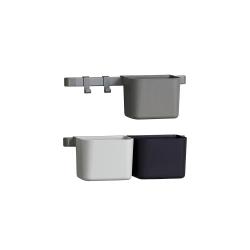 Set de 3 Organiseurs et 2 rails - Gris - Leander