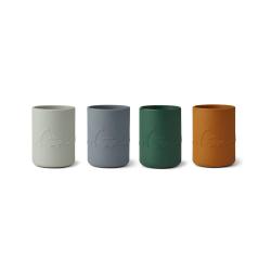 Set de 4 Gobelets Dinosaure Ethan - Bleu mix - Liewood