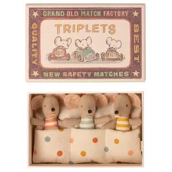 Petites Souris Bébés Triplés dans leur boîte - Maileg