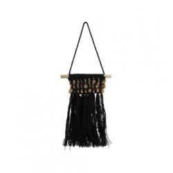 Décoration murale en macramé - Noir Madam Stoltz