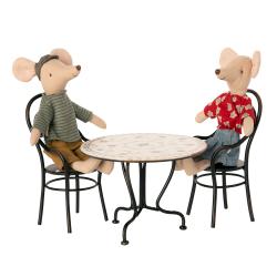 Table Salon de Thé Vintage Miniature - Anthracite - Maileg