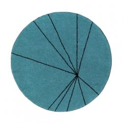 Tapis Trace - Bleu pétrole Lorena Canals